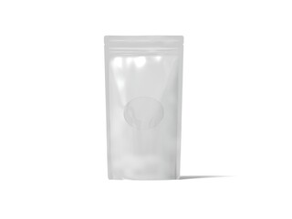 Pouch Packaging 3D Render Isolated White for Mockup 1