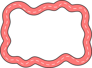 Cute Floral Frame Illustration Pastel Playful Set with Decorative Borders and Flowers Planner Romantic