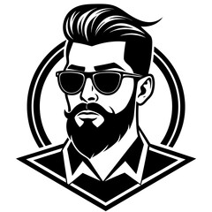 vector illustration of a man with sunglasses