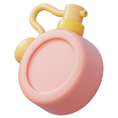 3d pink perfume atomizer floating