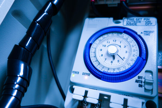 Digital Timer Display with Blue Ring