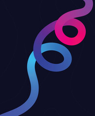 Obraz premium Gradient line art on dark background creates a modern and abstract design