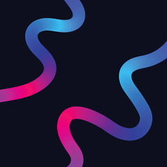 Naklejka premium Gradient line art on dark background creates a modern and abstract design