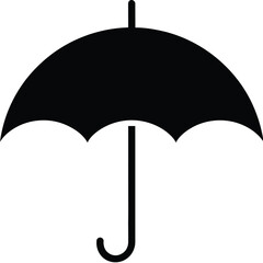 Black umbrella symbol silhouette on white background vector © Graphic Shops