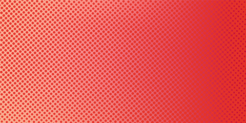 Pink orange polka dots gradient halftone background. Pop art cartoon dot texture with comic graphic design, Horizontal abstract pattern wall for cover digital technology.