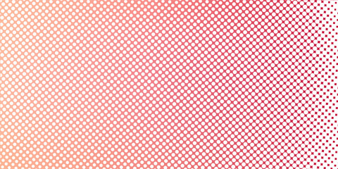 Pink orange polka dots gradient halftone background. Pop art cartoon dot texture with comic graphic design, Horizontal abstract pattern wall for cover digital technology.