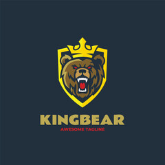 E sport King Bear Logo Design