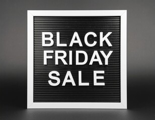 Black Friday sale shopping discounts advertising poster illustration. 3d led electric neon light retro style. 