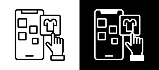 Online Shopping whiteblack icon