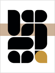 Vector illustration 2, Poster designed with geometric shapes, White background, lines,  Banner, Poster, abstract, solid color for media, social networks.
