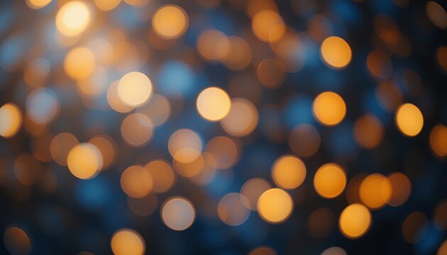 abstract glowing golden and blue bokeh pattern creating a dreamy and soft illuminated atmosphere