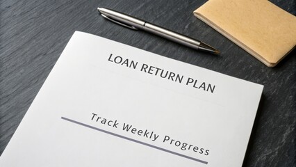 Loan Return Plan Document for Tracking Weekly Financial Progress and Accountability in Personal and Business Loans