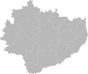 Obraz premium Holy Cross (Swietokrzyskie), Poland – administrative vector map with county boundaries (Web Mercator projection, PPT-compatible & fully editable)