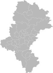 Silesian (Slaskie), Poland – administrative vector map with county boundaries (Web Mercator projection, PPT-compatible & fully editable)