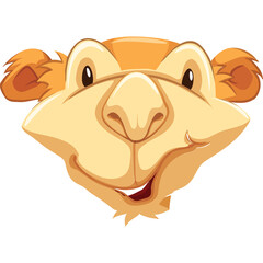 Cartoon Bear Face With Cute Expression And Big Nose In Pixel Art Style On Transparent Background