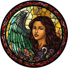 Stained Glass Harpy