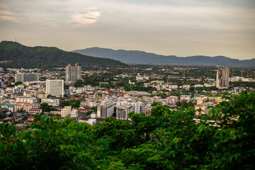 Fototapeta premium Background of a classic car steering wheel, a nine-series car with a manual transmission, a rural passenger transport vehicle in Thailand.