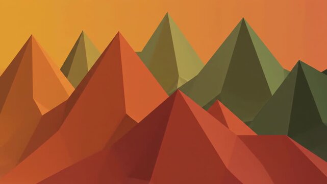 Seamlessly Looping Abstract Geometric Mountain Peaks with Shifting Earth Tone Colors patterns, ShiftingEarthToneColors, design