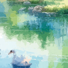 Various oil paintings, floral landscapes, sailboats, willow trees, mountain lakes, bamboo, plum blossoms, geese, lotus leaves, lotus flowers, forests