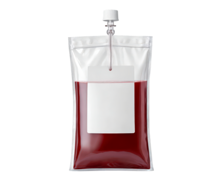 Blood bag mockup, Highquality photograph of blood pouch prepared for donation and medical campaigns