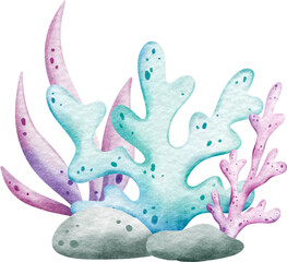 Watercolor Coral Reef