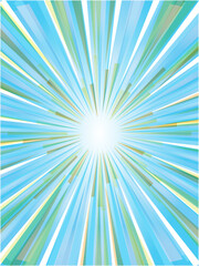 Radiating Sunburst Design with Bright Blue Energy