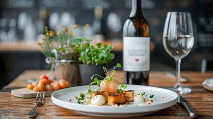 Gourmet dining with a sophisticated heart menu, featuring elegantly plated heart pâté, grilled skewers, and stuffed vegetables.