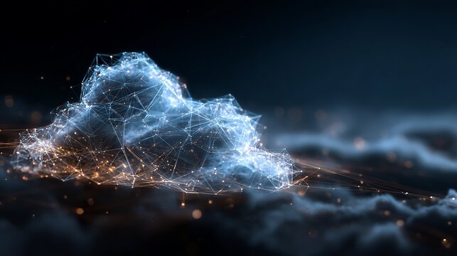 Explore the limitless power of cloud computing with this stunning network visualization for modern business solutions and digital innovation today