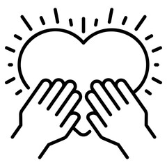 Obraz premium Self Compassion line Icon