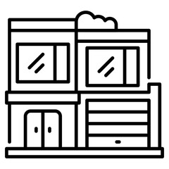Modern House line Icon