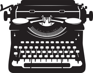 Vintage Typewriter Silhouette Illustration for Writers and Creative Professionals
