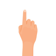 Hand pointing finger touching, clicking or pressing, tapping gestures on screen 