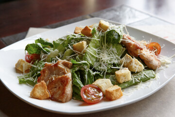 Caesar salad with chicken