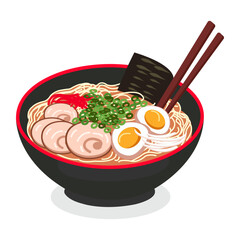 Classic Ramen with Egg and Meat Slices