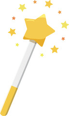 星のステッキのアイコン　魔法の杖
