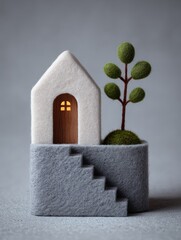 Whimsical Still Life with Flowerpot, Toy, and Houseplant Artistry