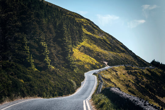 sally's gap view in wicklow mountains, ireland