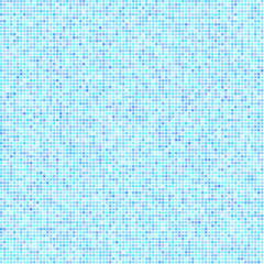 Seamless blue pool tiles with square mosaic textured surface. Bathroom or kitchen decoration for wall or floor design. Vector flat pattern background.