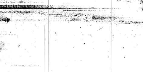 Film black and white old texture. Distressed retro photo effect. Old movie filter overlay frame. Grunge gritty texture with dust, scratches and faded stripes. Vector transparent retro decoration.