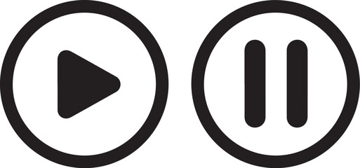Play pause button icon vector illustration . Play and pause icon in trendy style design.