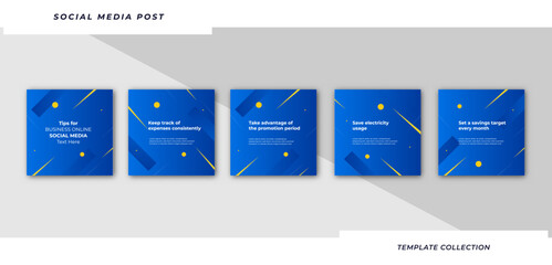 Tips social media tutorial, tips, post banner layout template background design element