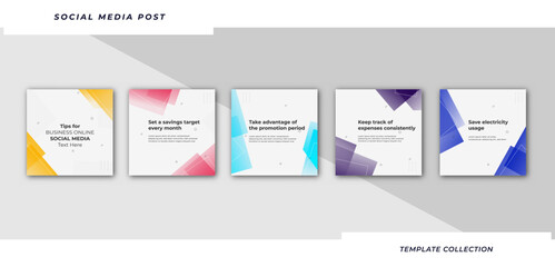 Tips social media tutorial, tips, post banner layout template background design element