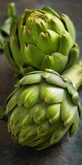 Obraz premium Fresh Organic Baby Artichokes: A Nutrient-Rich Addition for Healthy Eating and Cooking