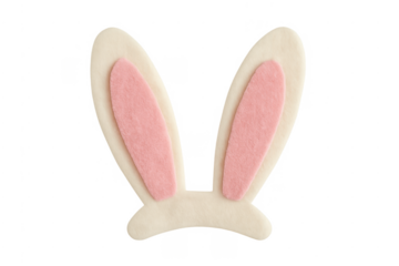 White and pink easter bunny ears headband costume