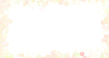 Transparent Shimmering Bokeh Frame