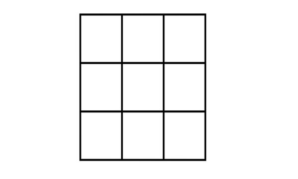 Black 3x3 Portrait Grid Layout