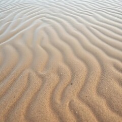 Fototapeta premium Close-up of wet sand with intricate patterns left by receding ocean waves, abstract, texture