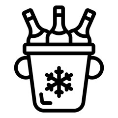 ice bucket icon vector