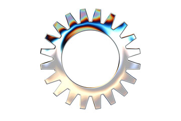chrome metallic gear illustration