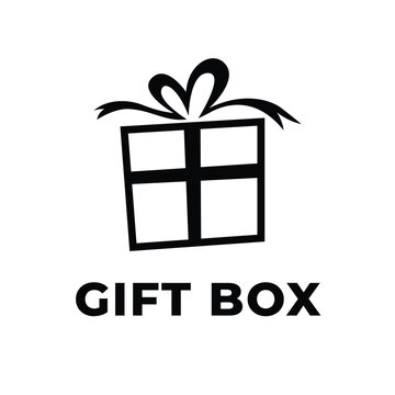 gift box icon logo design concept idea with bow